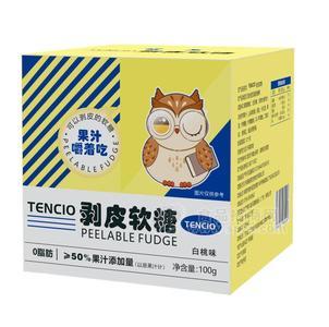 TENCIO剝皮軟糖100g白桃味