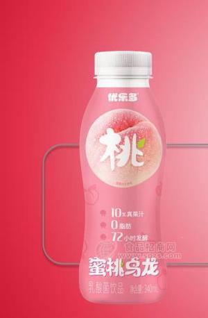 优乐多蜜桃乌龙网红果汁饮料340ml