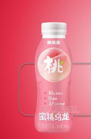 優(yōu)樂多蜜桃烏龍網紅果汁飲料340ml