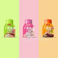 好棣爆珠口香糖凝膠糖果水蜜桃玫瑰百香果風(fēng)味20g