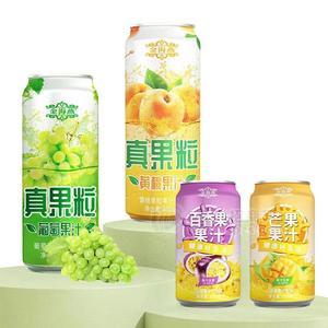 金海燕真果粒果汁葡萄黃桃百香果芒果味490ml