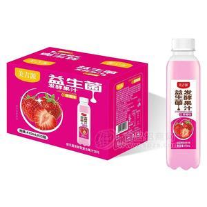 美吉源果汁飲料益生菌發(fā)酵型復(fù)合草莓味470mlX15瓶