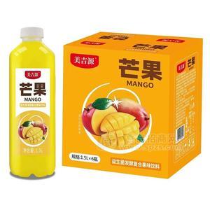 美吉源果味飲料益生菌發(fā)酵復合芒果味1.5Lx6瓶