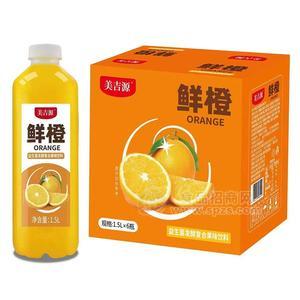 美吉源果味飲料益生菌發(fā)酵復(fù)合鮮橙味1.5Lx6瓶