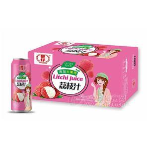 旺仔果粒荔枝汁饮品果汁饮料500mlx15罐