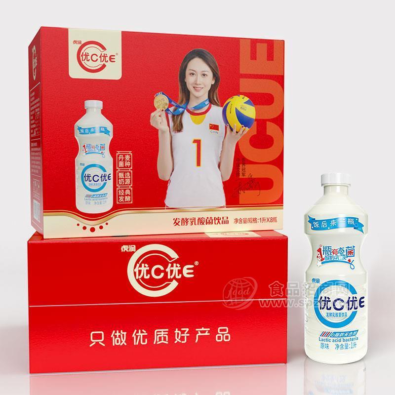 虎润优C优E发酵乳酸菌饮品招商1LX8瓶