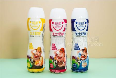 簡(jiǎn)樂(lè)派芝士奶昔乳酸菌飲品黃桃草莓原味乳飲料480ml