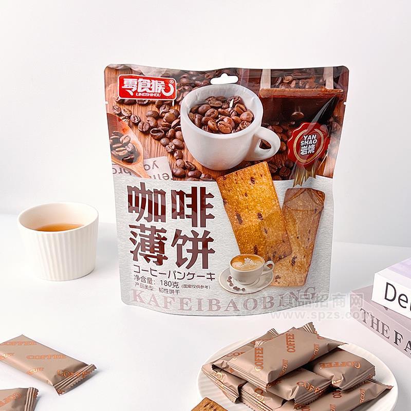·零食猴咖啡薄饼烘焙食品180g 