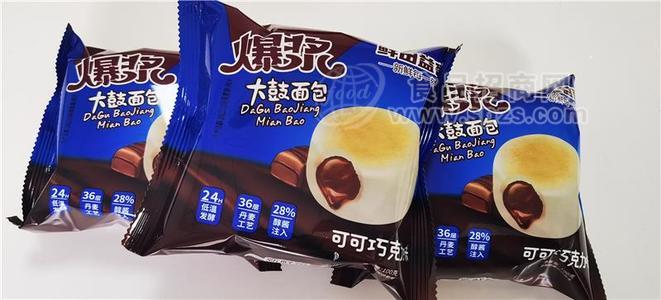 爆浆大鼓面包可可巧克力味烘焙糕点