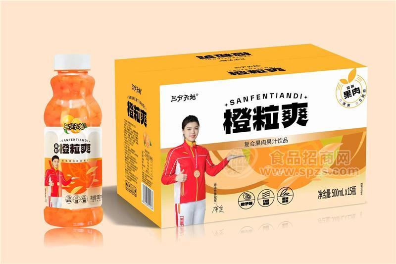 三分天地橙粒爽橙汁饮料