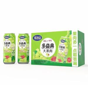 完達(dá)山復(fù)合果汁飲料多益典大果肉大果粒葡萄+荔枝490mlx15罐