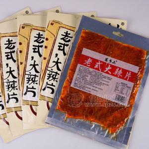 思鄉(xiāng)山老式大辣片休閑零食膨化豆制品香辣味68g