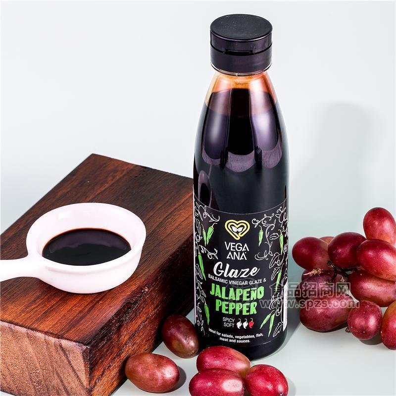 西班牙原瓶进口Vegaana哈拉皮辣味浓稠香醋调味汁-微辣
