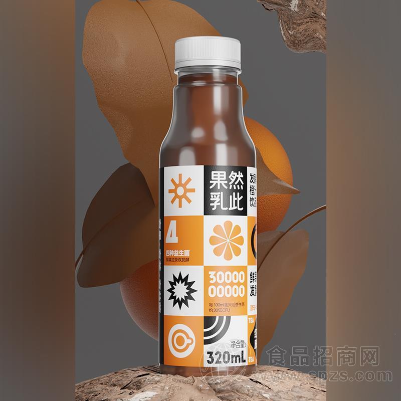果然乳此发酵橙汁饮品红茶味