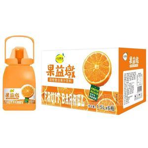 小輕果語果益墩甜橙復(fù)合果汁飲料1.5LX6瓶