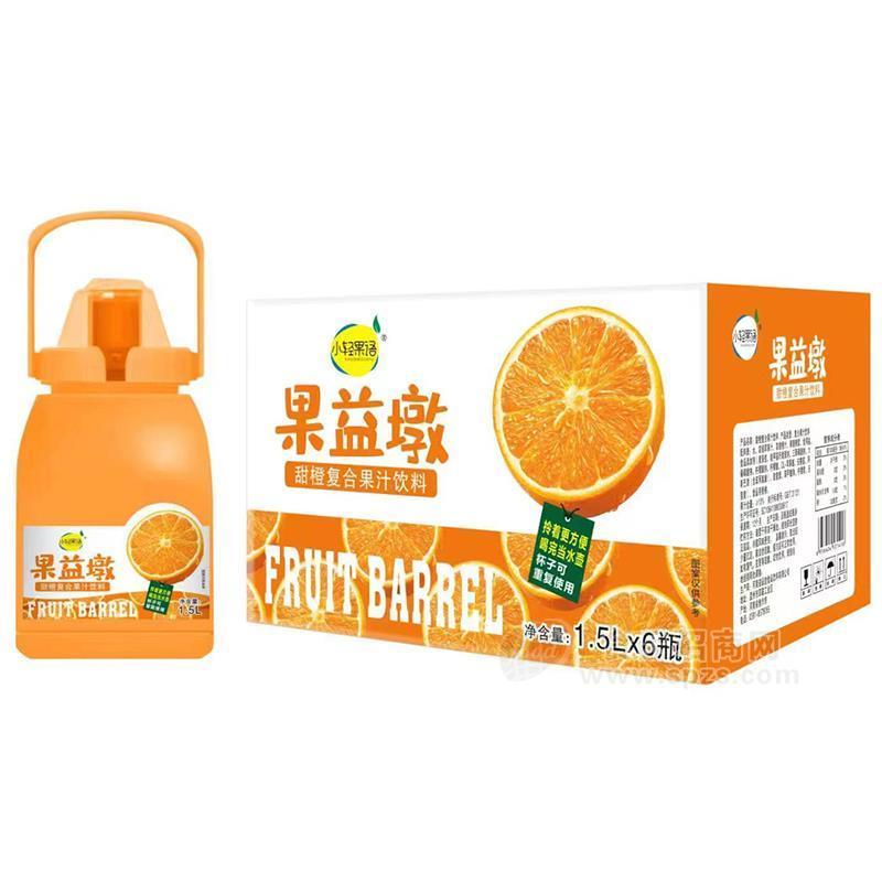 小轻果语果益墩甜橙复合果汁饮料1.5LX6瓶