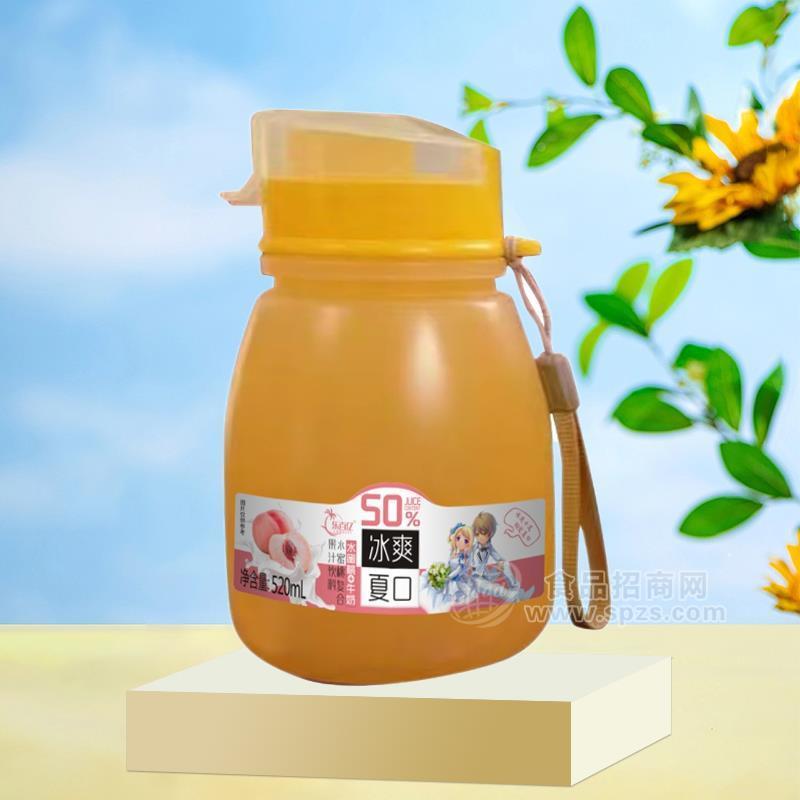 樂百億冰爽夏口水蜜桃牛奶水蜜桃復合果汁飲料520ml