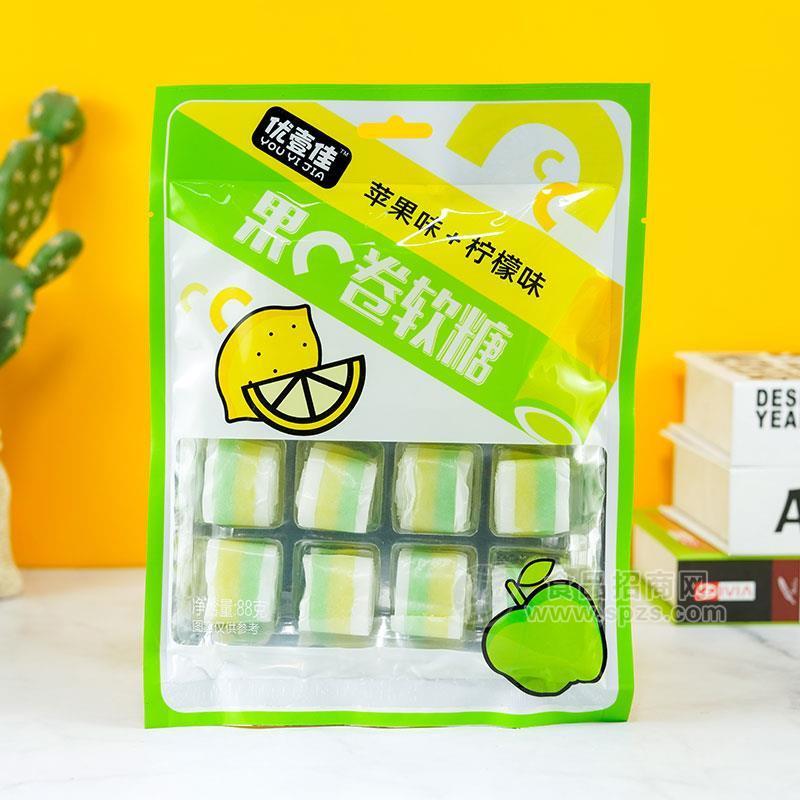 优壹佳果C卷软糖苹果味+柠檬味88g