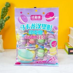 优壹佳马卡龙汉堡形橡皮糖80g