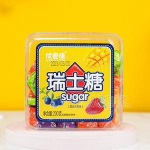 優(yōu)壹佳瑞士糖混合水果味200g