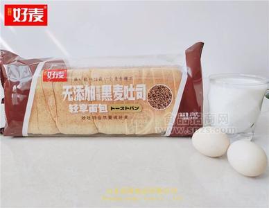 好麦无添加蔗糖黑麦吐司面包338g