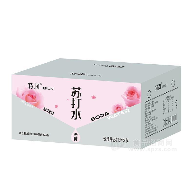 ·特润玫瑰味苏打水饮料370mlx24瓶招商 