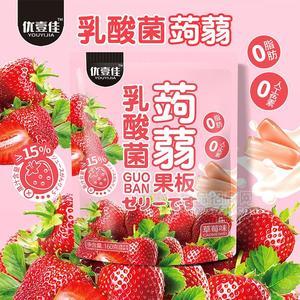 优壹佳乳酸菌蒟蒻果板草莓味160g