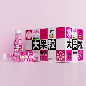 阿尔卑斯大果粒复合果汁饮品蜂蜜西柚味450mlX15瓶