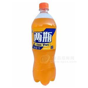 优露两瓶甜橙味汽水1L