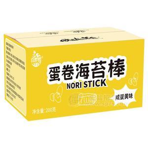 喜啰啰蛋卷海苔棒咸蛋黃味休閑食品200g