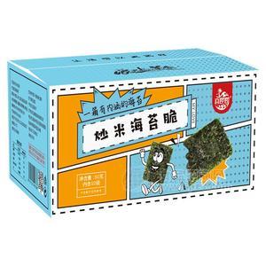 喜啰啰炒米海苔脆休闲食品50g