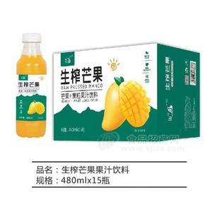 九州華洋生榨芒果+果粒果汁飲料480mlx15瓶