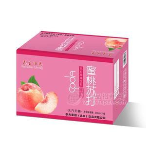 民生陽光無汽無糖蜜桃蘇打果味飲料350mlx24瓶