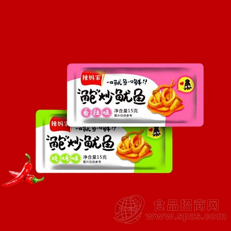 辣妈家香辣味烧烤味鲍炒鱿鱼休闲食品15g招商