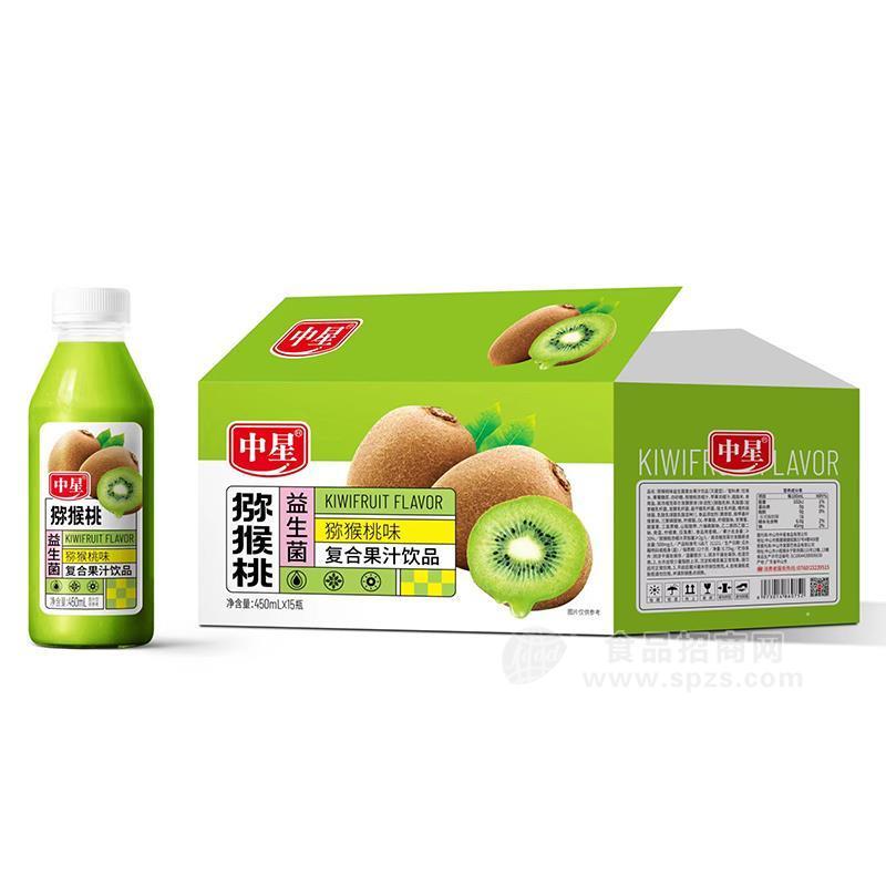 中星益生菌猕猴桃味复合果汁饮品果汁饮料450mlx15瓶 