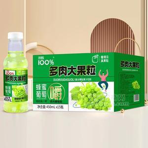 頂甄100%多肉大果粒蜂蜜葡萄復合果汁飲料450mlx15瓶