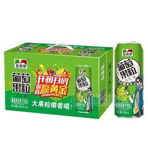 金保羅葡萄大果粒帶獎(jiǎng)果肉果汁飲料490mlx15瓶