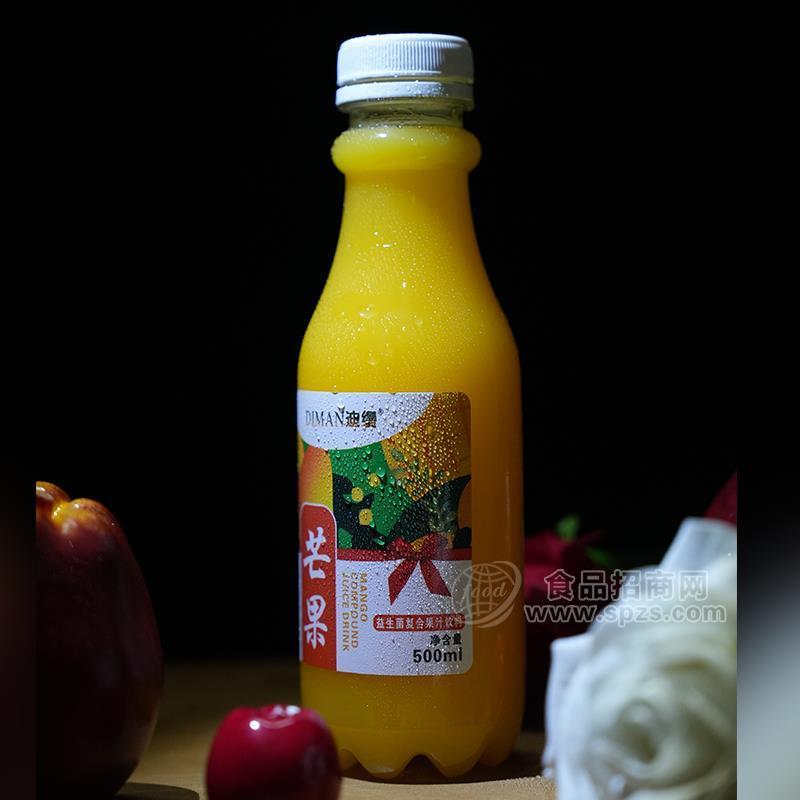 ·迪缦益生菌复合果汁饮料芒果味500ml 
