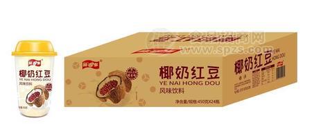 鲜吉多椰奶红豆风味饮料450gX24瓶