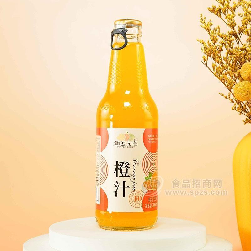 紫色光芒果汁飲料橙汁300ml