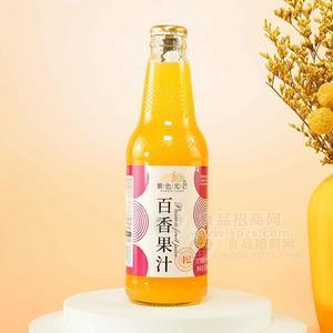 紫色光芒果汁饮料百香果汁300ml