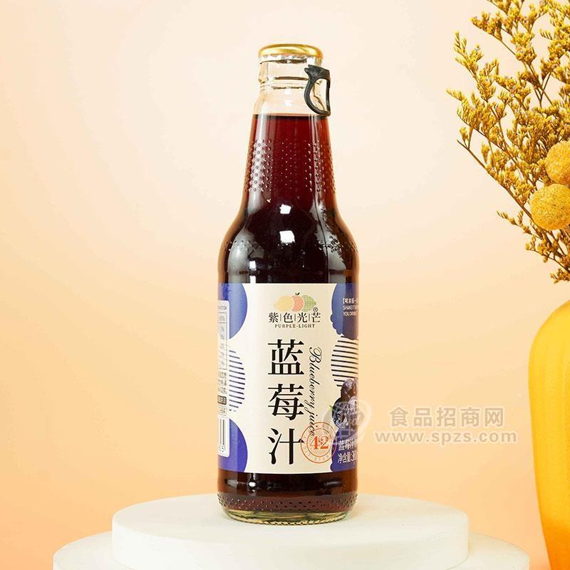 紫色光芒果汁饮料蓝莓汁300ml