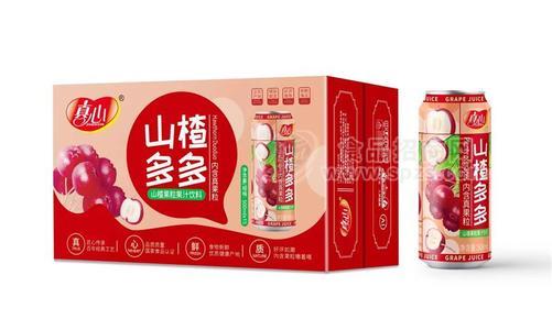 真心山楂多多山楂果粒果汁飲料500ml罐裝飲品