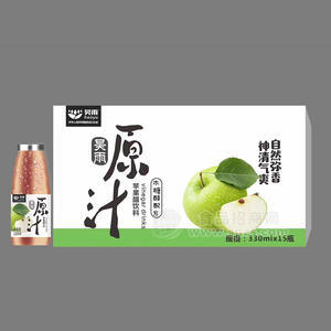 昊雨原汁苹果醋饮料330ml×15瓶