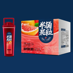 昊雨半桶果粒西柚汁果粒果汁饮料1.5L×6瓶1.5L×6瓶