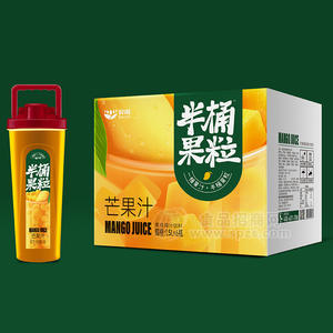 昊雨半桶果粒芒果汁果粒果汁饮料1.5L×6瓶