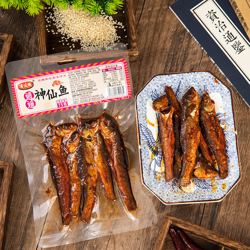 ·鑫友缘逍遥神仙鱼休闲食品75g 