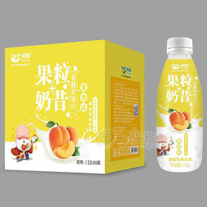 昊雨果粒奶昔黃桃味1.25L×6瓶