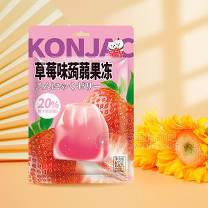 情人结草莓味蒟蒻果冻休闲食品102g
