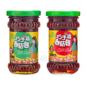 巧手翁原味香辣味香菇酱调味酱210g